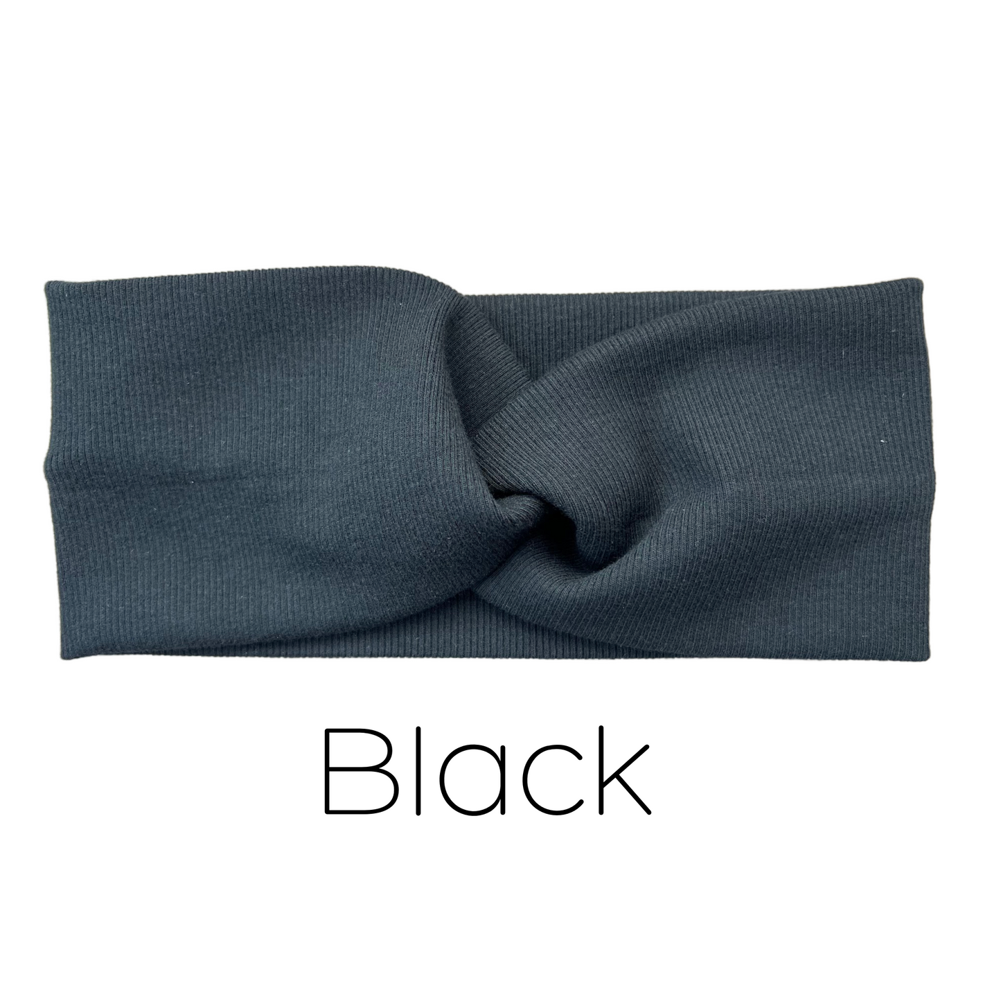 Organic Rib Cotton Twist Headband - Workout Yoga Facial Spa Headwrap