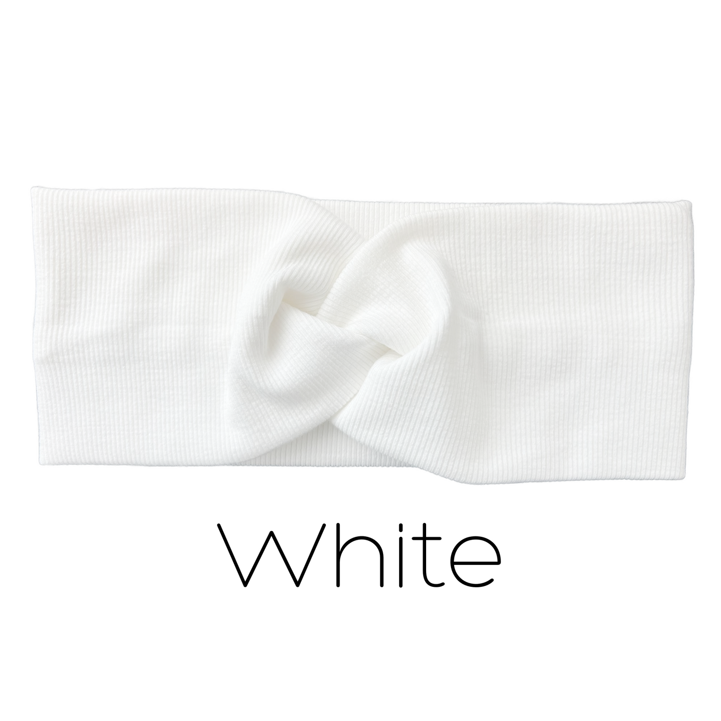 Organic Rib Cotton Twist Headband - Workout Yoga Facial Spa Headwrap