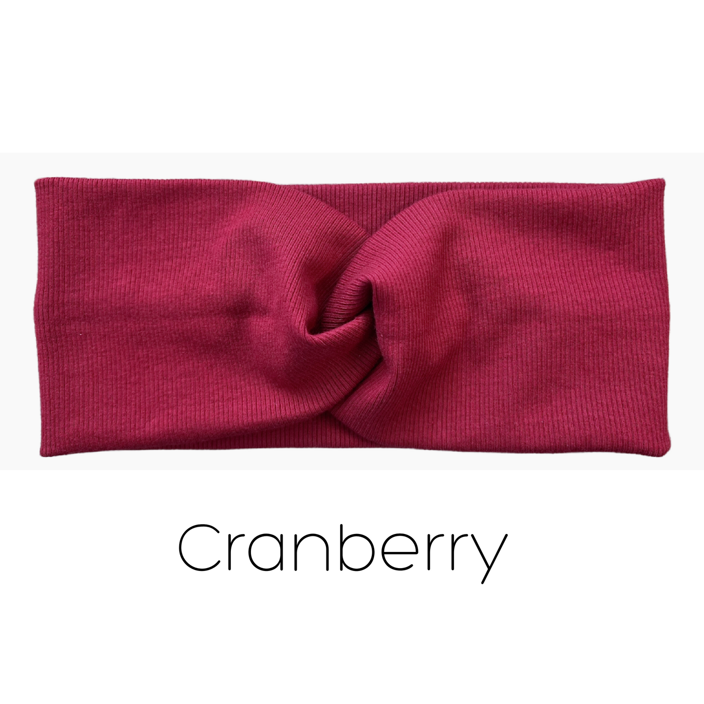 Organic Rib Cotton Twist Headband - Workout Yoga Facial Spa Headwrap