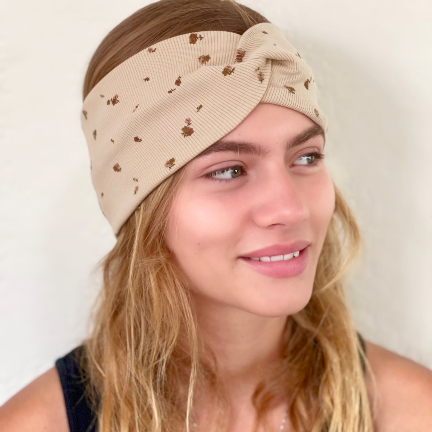 Organic Rib Cotton Twist Headband - Workout Yoga Facial Spa Headwrap