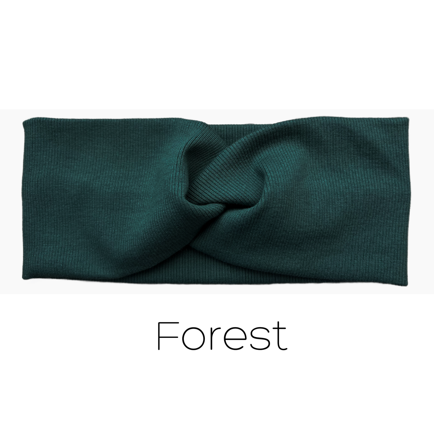 Organic Rib Cotton Twist Headband - Workout Yoga Facial Spa Headwrap