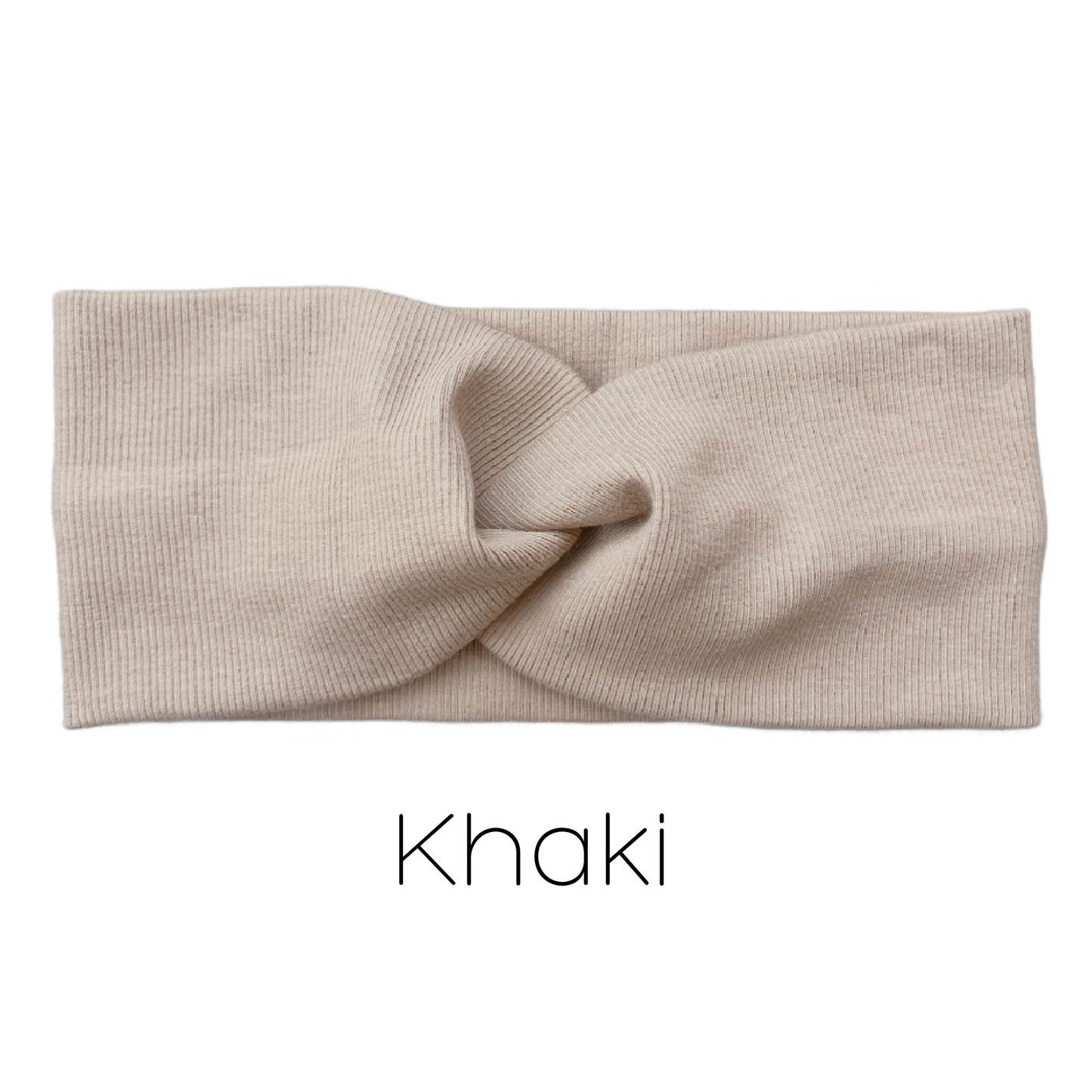 Organic Rib Cotton Twist Headband - Workout Yoga Facial Spa Headwrap