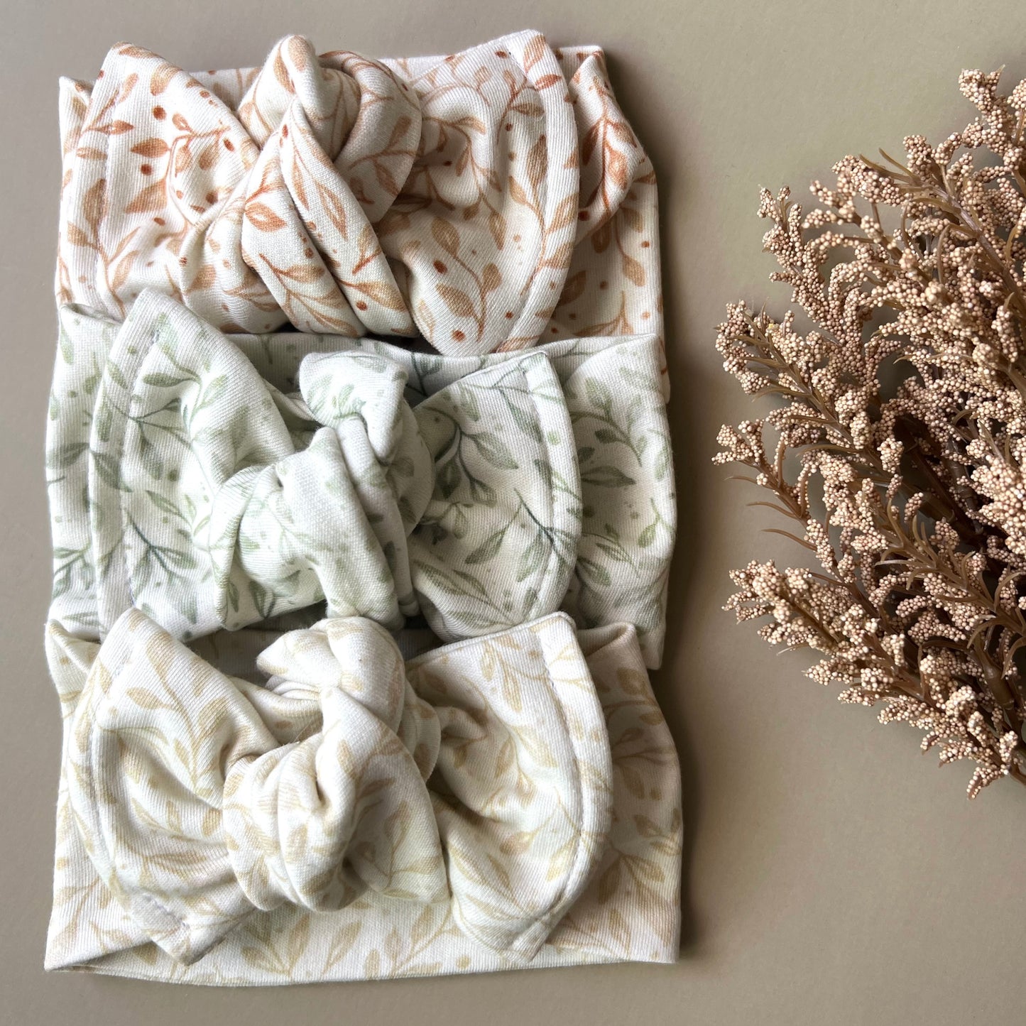 Baby Bow Headwrap - Autumn Collection - Organic Cotton Baby Headband