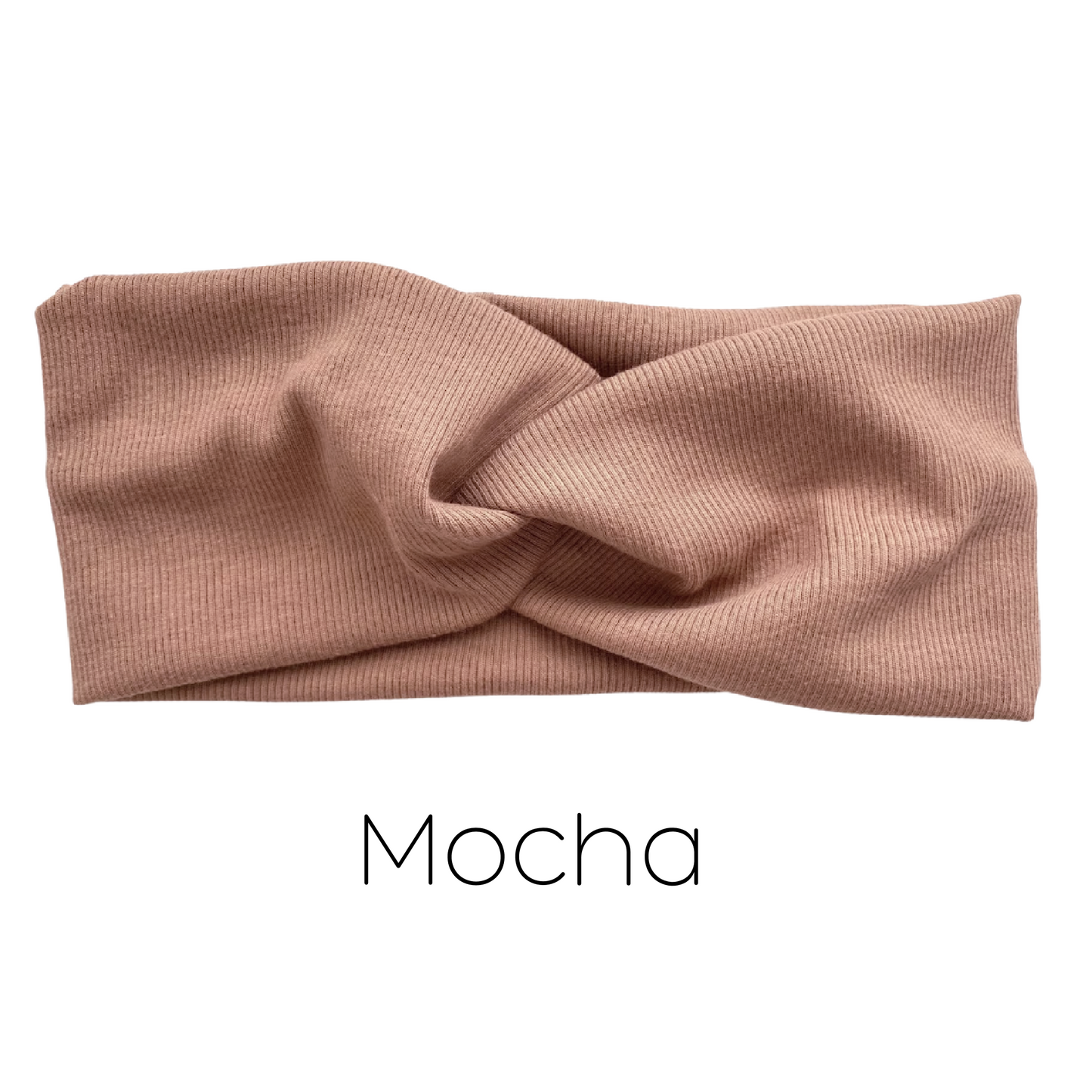 Organic Rib Cotton Twist Headband - Workout Yoga Facial Spa Headwrap