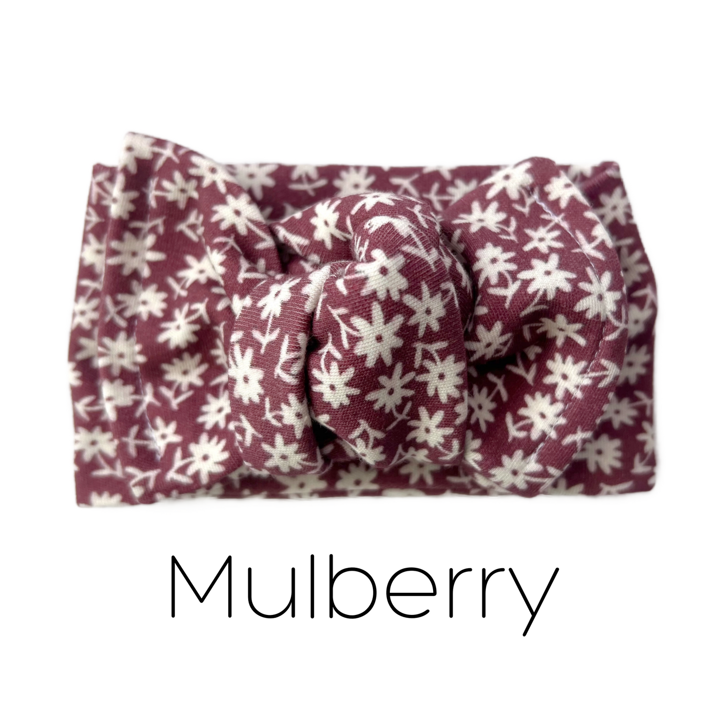 Baby Bow Headwrap - Fall Flowers Collection - Organic Cotton Baby Headband