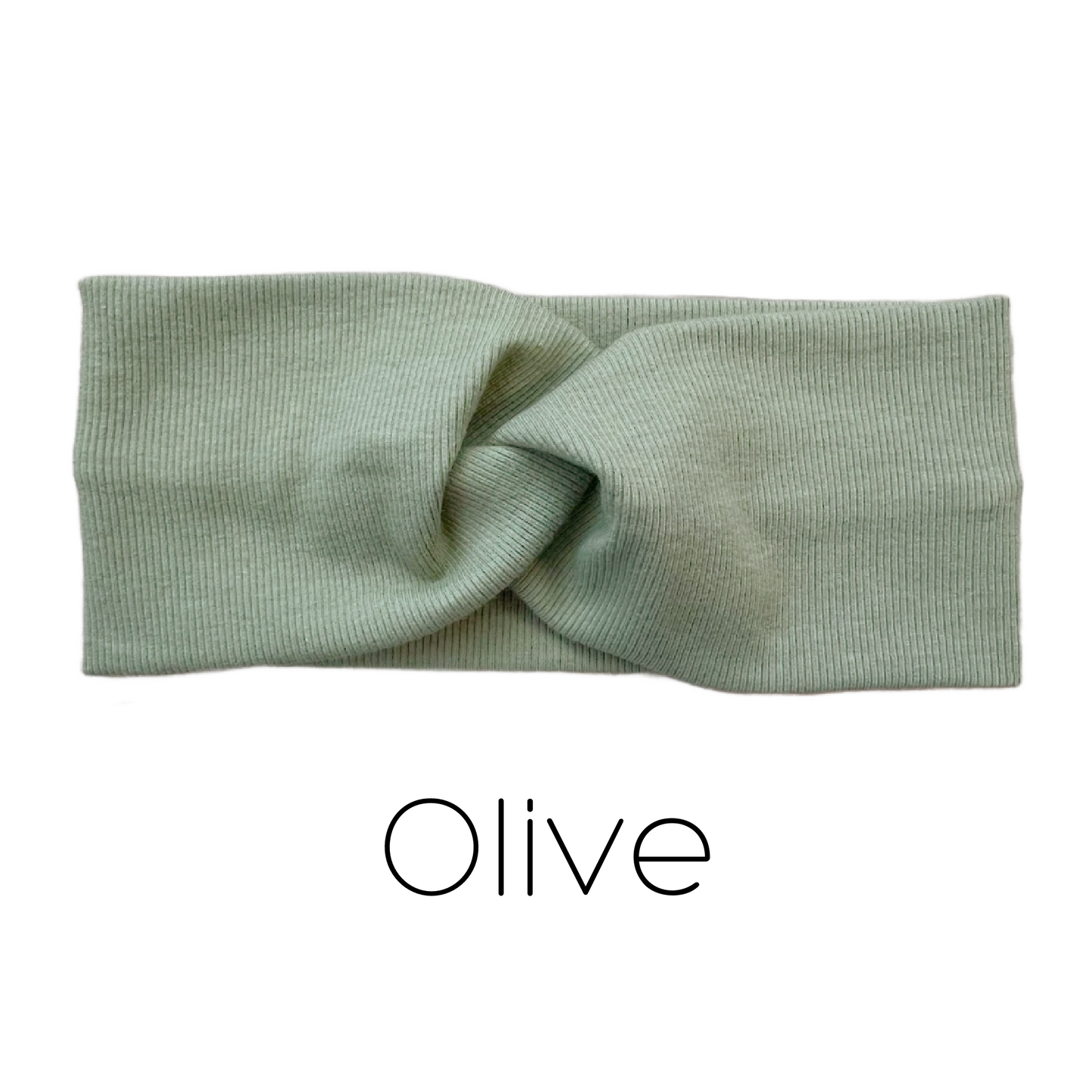 Organic Rib Cotton Twist Headband - Workout Yoga Facial Spa Headwrap