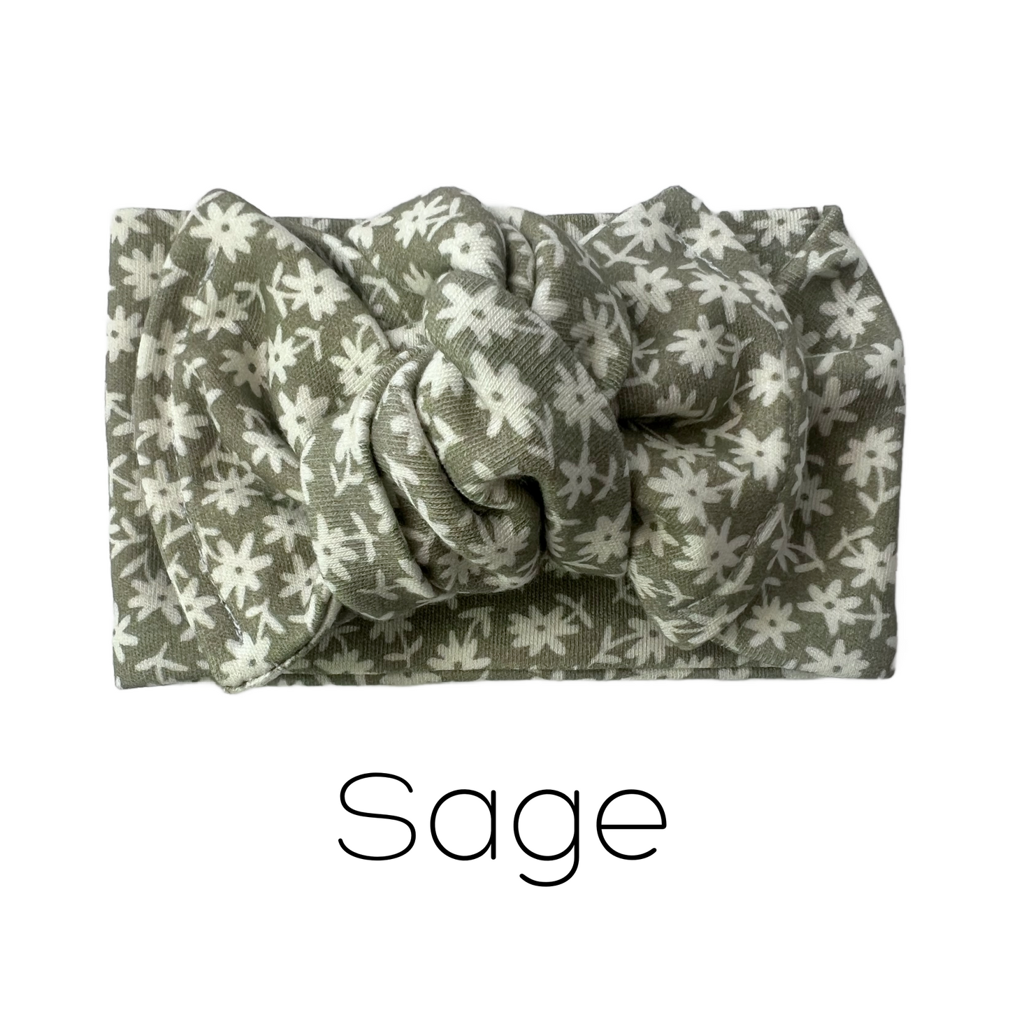 Baby Bow Headwrap - Fall Flowers Collection - Organic Cotton Baby Headband