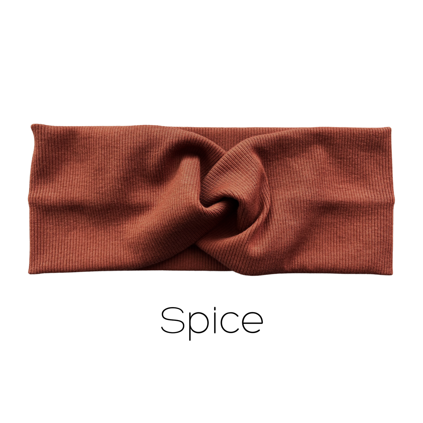 Organic Rib Cotton Twist Headband - Workout Yoga Facial Spa Headwrap