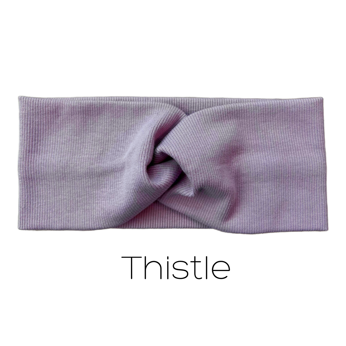 Organic Rib Cotton Twist Headband - Workout Yoga Facial Spa Headwrap